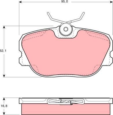 TRW GDB460 - Set placute frana,frana disc aaoparts.ro