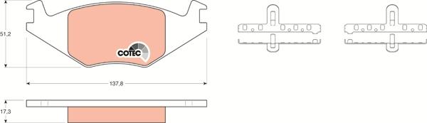 TRW GDB463 - Set placute frana,frana disc aaoparts.ro