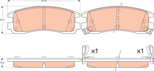 TRW GDB4098 - Set placute frana,frana disc aaoparts.ro