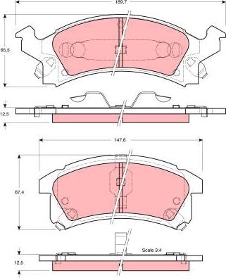 TRW GDB4097 - Set placute frana,frana disc aaoparts.ro