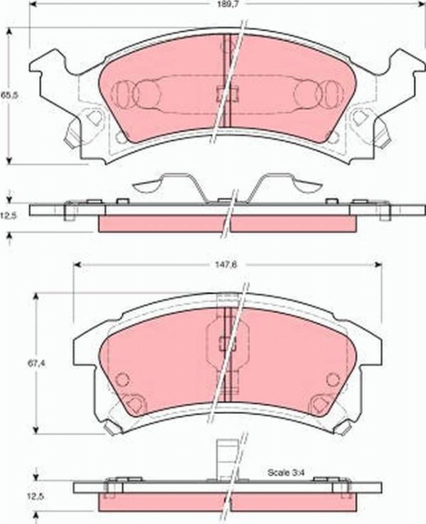 TRW GDB4097 - Set placute frana,frana disc aaoparts.ro