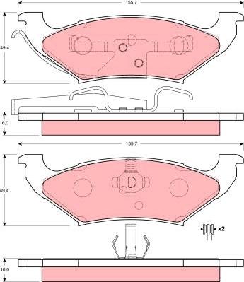 TRW GDB4045 - Set placute frana,frana disc aaoparts.ro