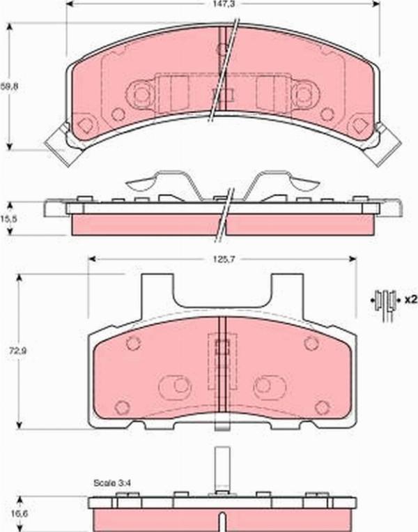 TRW GDB4040 - Set placute frana,frana disc aaoparts.ro