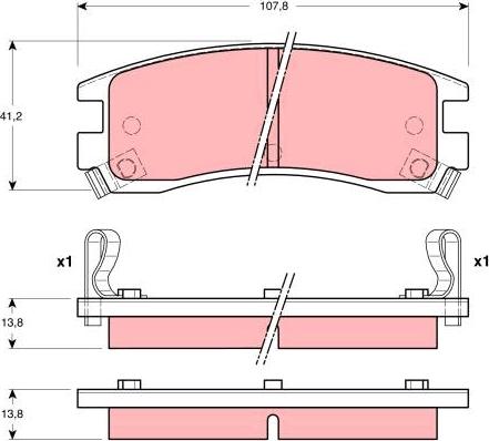 TRW GDB4042 - Set placute frana,frana disc aaoparts.ro