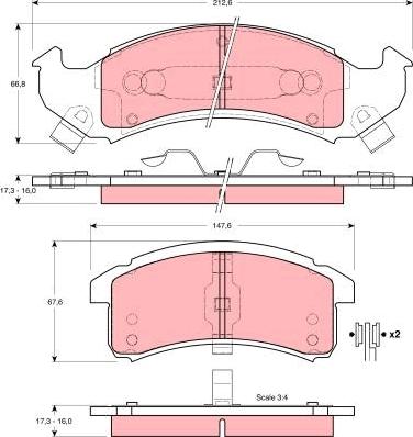 TRW GDB4054 - Set placute frana,frana disc aaoparts.ro