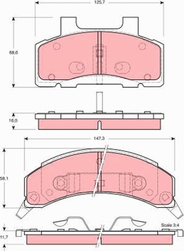 TRW GDB4005 - Set placute frana,frana disc aaoparts.ro