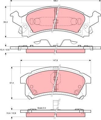 TRW GDB4002 - Set placute frana,frana disc aaoparts.ro