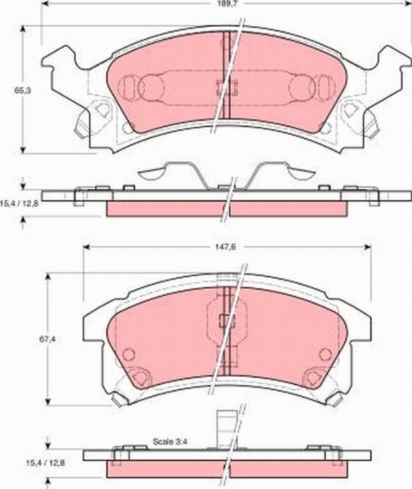 TRW GDB4002 - Set placute frana,frana disc aaoparts.ro