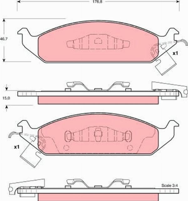 TRW GDB4016 - Set placute frana,frana disc aaoparts.ro