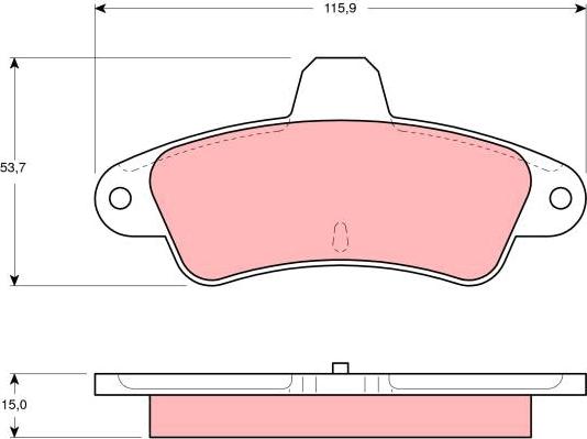 TRW GDB4084 - Set placute frana,frana disc aaoparts.ro