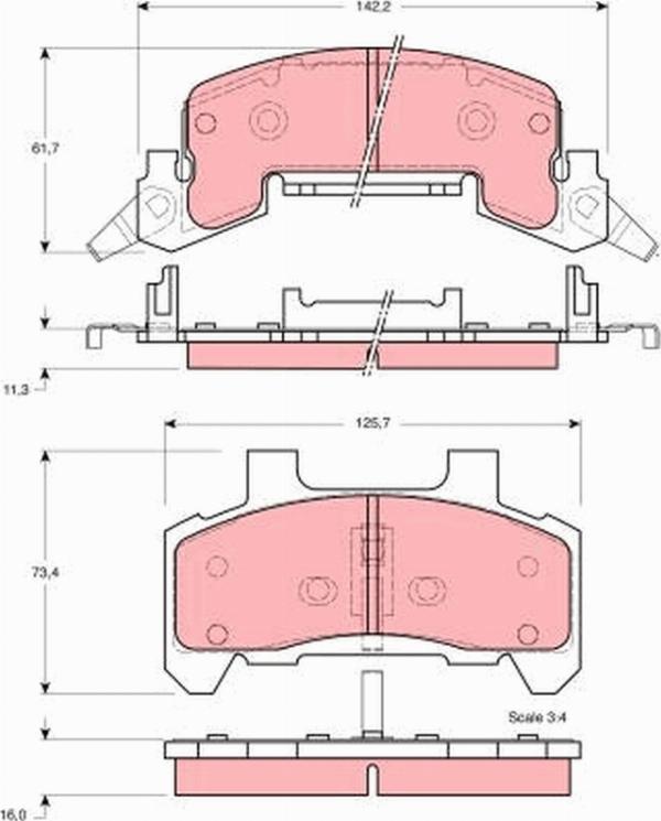 TRW GDB4028 - Set placute frana,frana disc aaoparts.ro