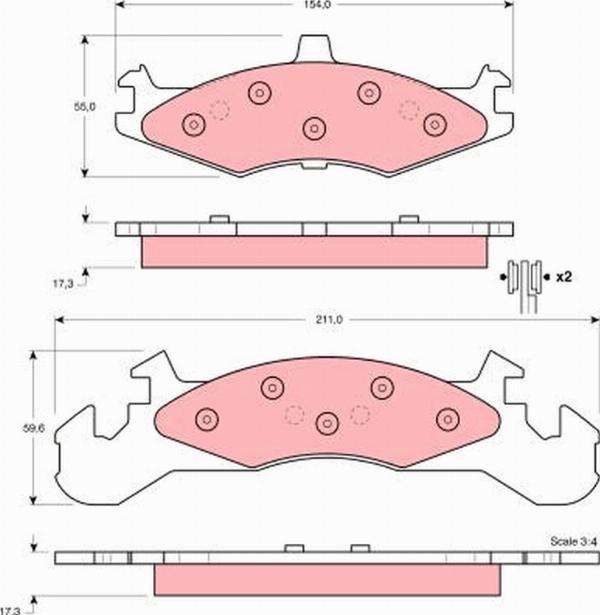 TRW GDB4073 - Set placute frana,frana disc aaoparts.ro