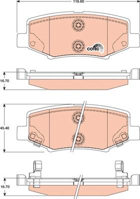 TRW GDB4145 - Set placute frana,frana disc aaoparts.ro