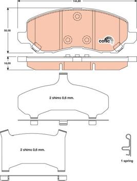 TRW GDB4142 - Set placute frana,frana disc aaoparts.ro