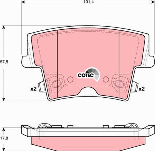TRW GDB4135 - Set placute frana,frana disc aaoparts.ro