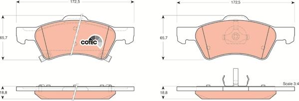 TRW GDB4129 - Set placute frana,frana disc aaoparts.ro