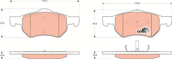 TRW GDB4128 - Set placute frana,frana disc aaoparts.ro