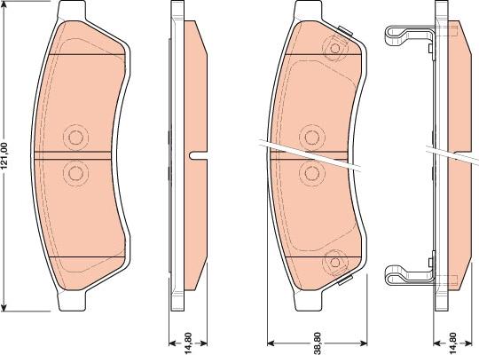 TRW GDB4172 - Set placute frana,frana disc aaoparts.ro