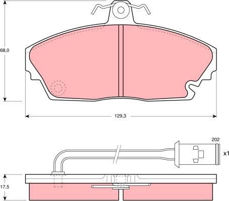 TRW GDB479 - Set placute frana,frana disc aaoparts.ro