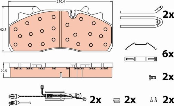 TRW GDB5095 - Set placute frana,frana disc aaoparts.ro