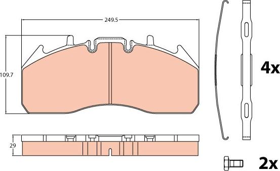 TRW GDB5096 - Set placute frana,frana disc aaoparts.ro