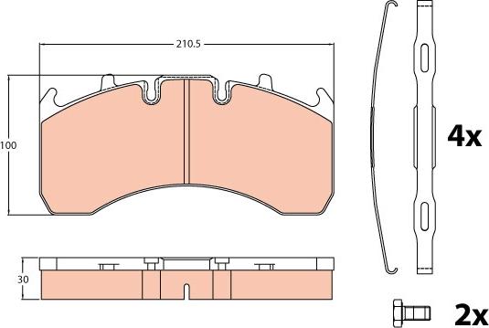 TRW GDB5098 - Set placute frana,frana disc aaoparts.ro