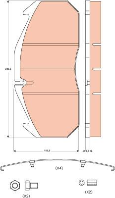 TRW GDB5065 - Set placute frana,frana disc aaoparts.ro