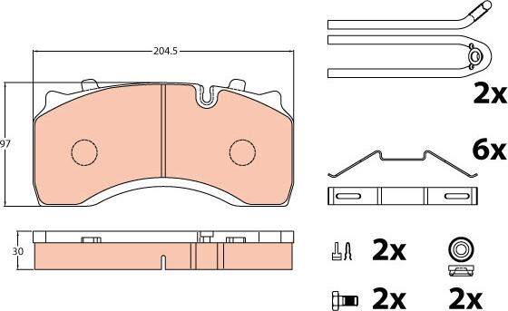 TRW GDB5084 - Set placute frana,frana disc aaoparts.ro