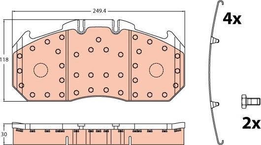 TRW GDB5086 - Set placute frana,frana disc aaoparts.ro