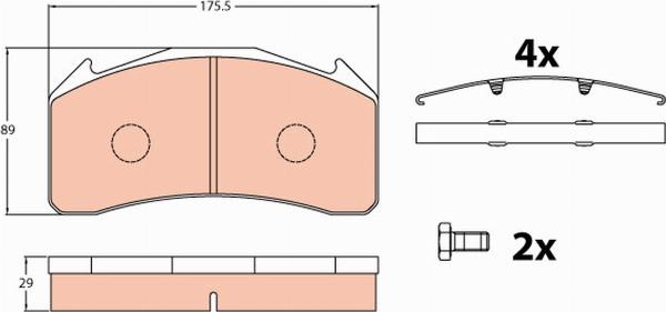 TRW GDB5088 - Set placute frana,frana disc aaoparts.ro