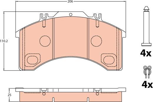 TRW GDB5022 - Set placute frana,frana disc aaoparts.ro