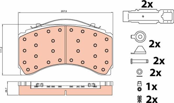 TRW GDB5116 - Set placute frana,frana disc aaoparts.ro