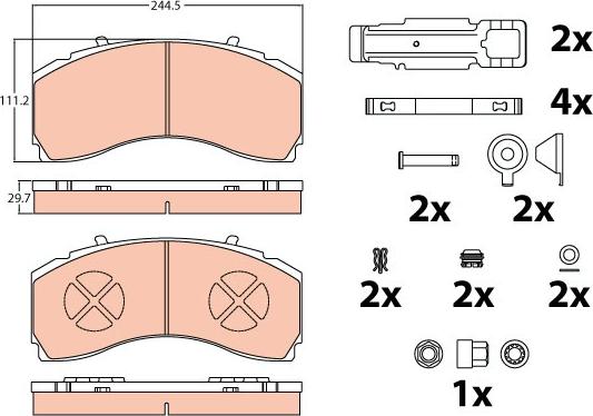 TRW GDB5111 - Set placute frana,frana disc aaoparts.ro