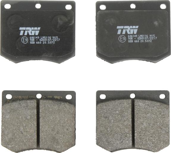 TRW GDB660 - Set placute frana,frana disc aaoparts.ro
