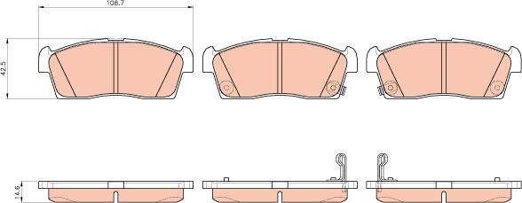 TRW GDB1940 - Set placute frana,frana disc aaoparts.ro