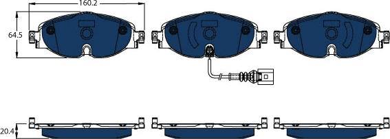 TRW GDB1956BTE - Set placute frana,frana disc aaoparts.ro