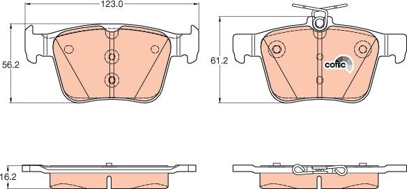 TRW GDB1957 - Set placute frana,frana disc aaoparts.ro