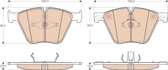 TRW GDB1964 - Set placute frana,frana disc aaoparts.ro