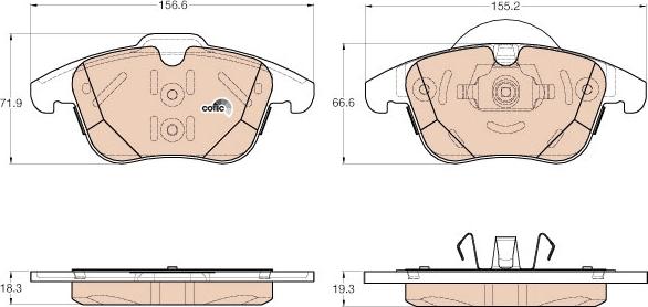 TRW GDB1960 - Set placute frana,frana disc aaoparts.ro