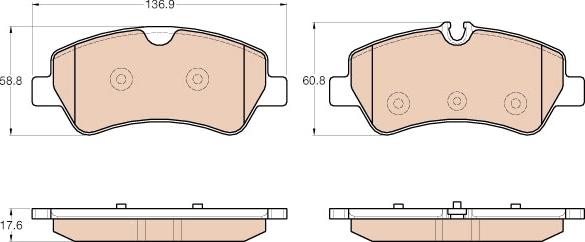 TRW GDB1968 - Set placute frana,frana disc aaoparts.ro