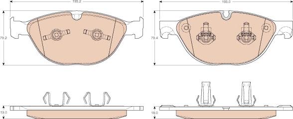 TRW GDB1963 - Set placute frana,frana disc aaoparts.ro