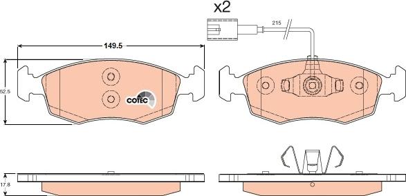 TRW GDB1900 - Set placute frana,frana disc aaoparts.ro