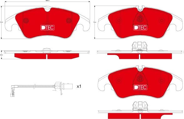 TRW GDB1916DTE - Set placute frana,frana disc aaoparts.ro