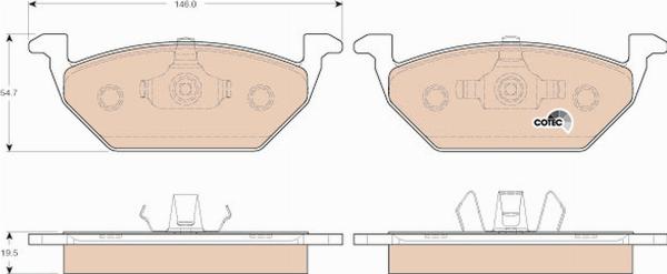 TRW GDB1984 - Set placute frana,frana disc aaoparts.ro