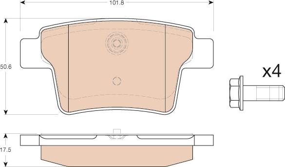 TRW GDB1988 - Set placute frana,frana disc aaoparts.ro