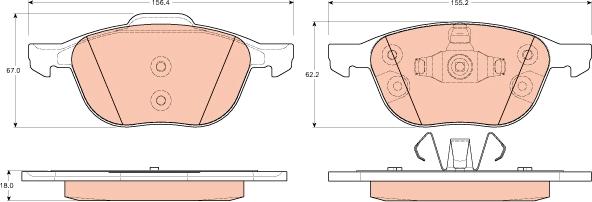 TRW GDB1939 - Set placute frana,frana disc aaoparts.ro