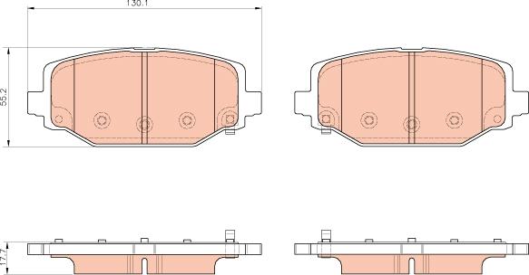 TRW GDB1936 - Set placute frana,frana disc aaoparts.ro