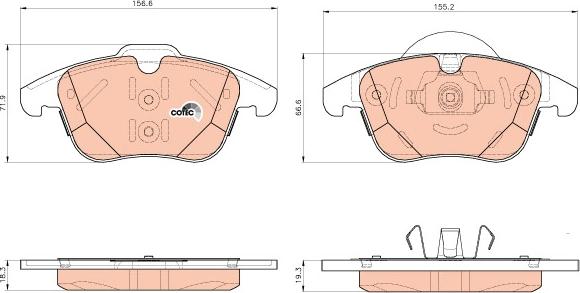 TRW GDB1925 - Set placute frana,frana disc aaoparts.ro