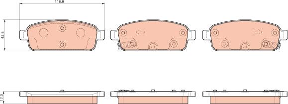 TRW GDB1927 - Set placute frana,frana disc aaoparts.ro