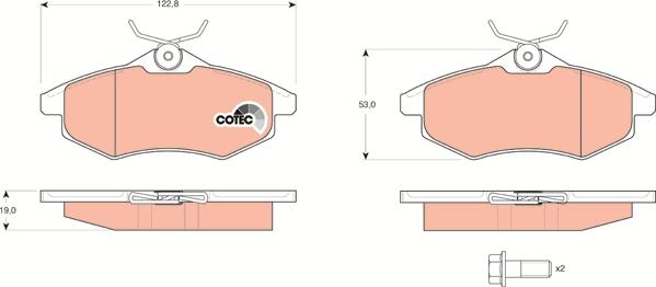 TRW GDB1495 - Set placute frana,frana disc aaoparts.ro